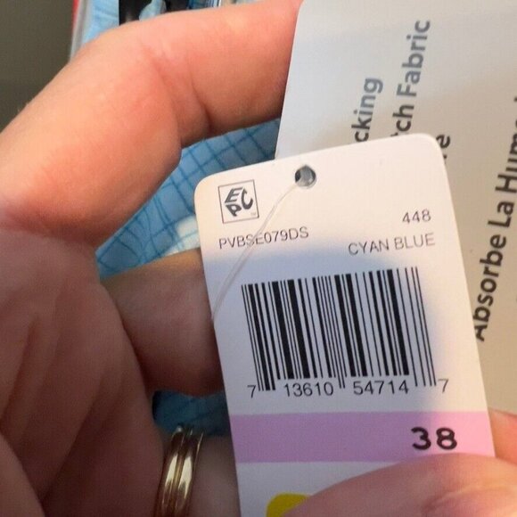 Pga Tour Men's $68 Check Print Performance 8" Golf Shorts - Cyan Blue Size 34 - Picture 10 of 11